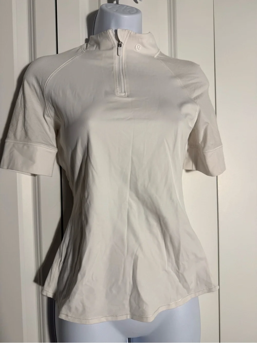 Lululemon Nulux Half-Zip Golf Short-Sleeve Shirt in White